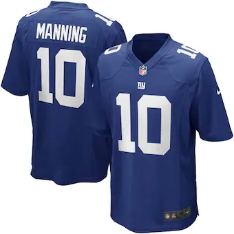 youth new york giants eli manning nike royal blue team colo